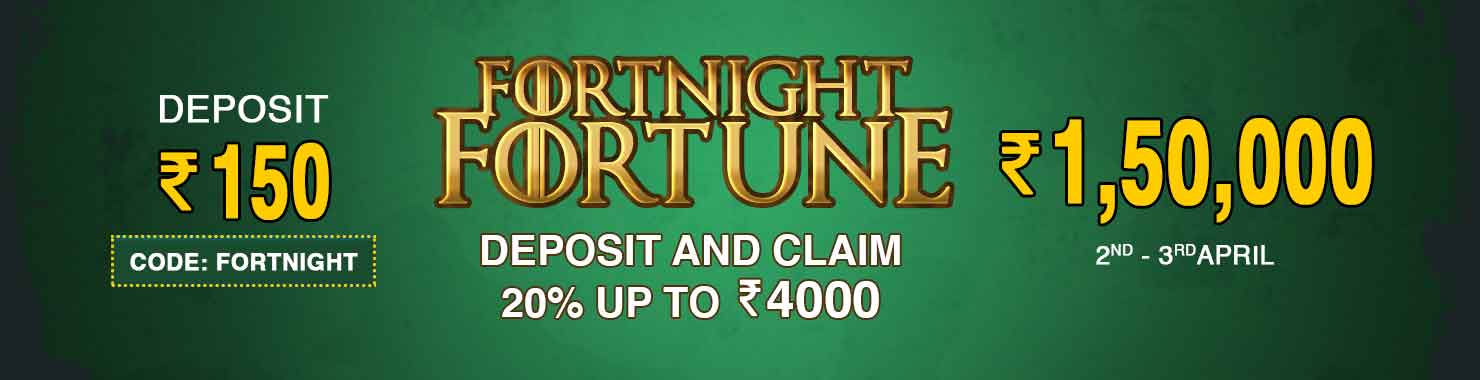 Fortnight Deposit And GamePlay Cashback Contest