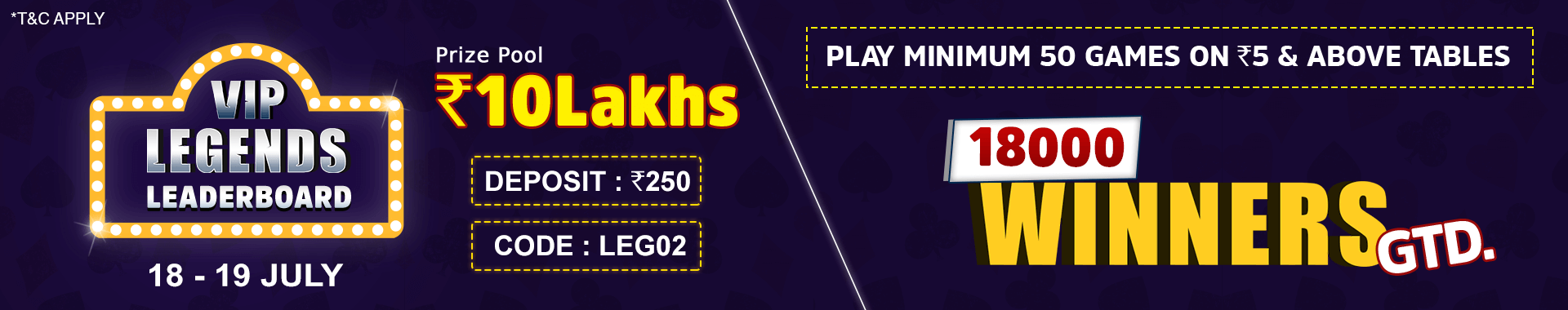 Vip League Leaderboard Contest