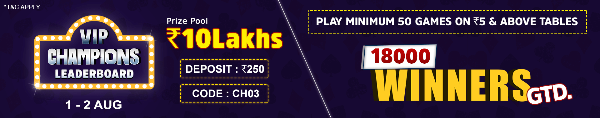 Vip League Leaderboard Contest
