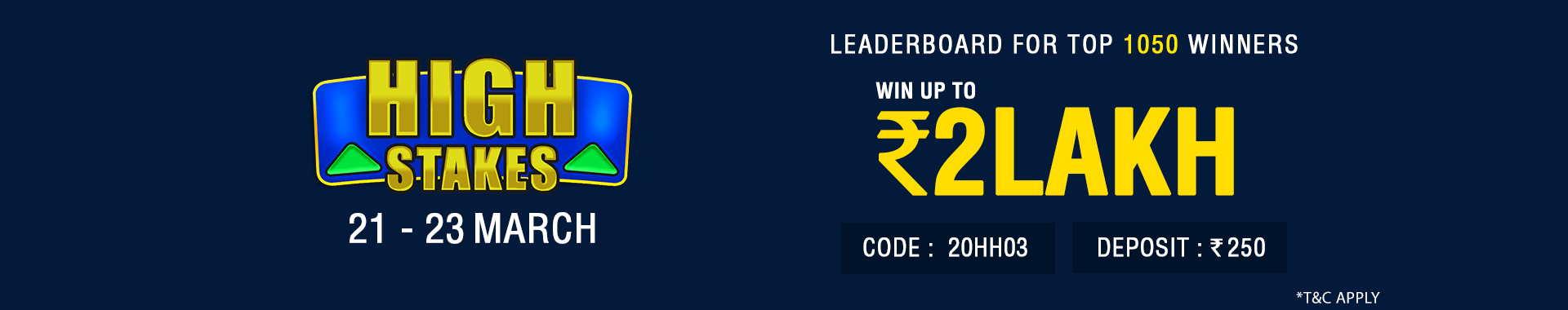 High Stake League Leaderboard Contest