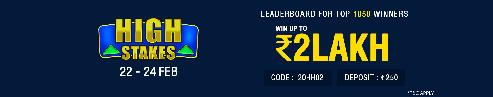 High Stake League Leaderboard Contest