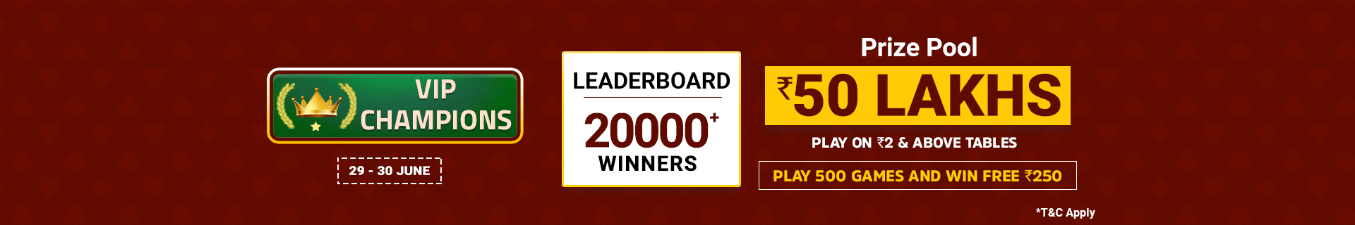 Vip League Leaderboard Contest