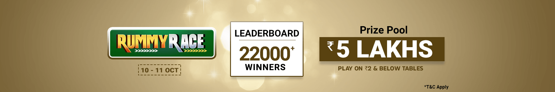 Rummy Race Leaderboard Contest