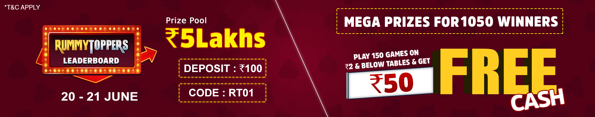 Rummy Race Leaderboard Contest