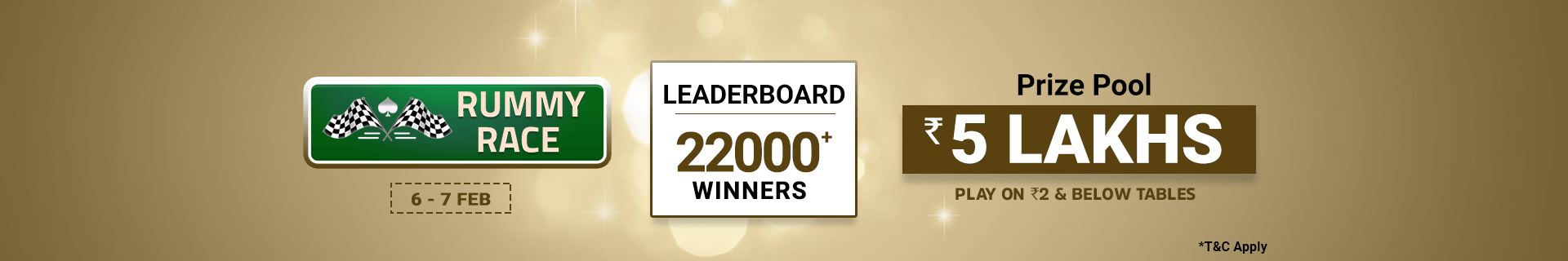 Rummy Race Leaderboard Contest