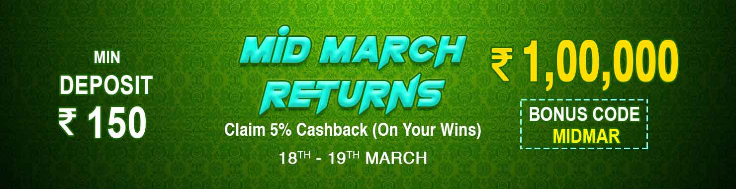 Mid March Returns Winner Bonus Cash Back Contest