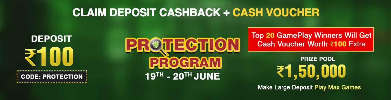 Protection Program Deposit And GamePlay Cashback Contest