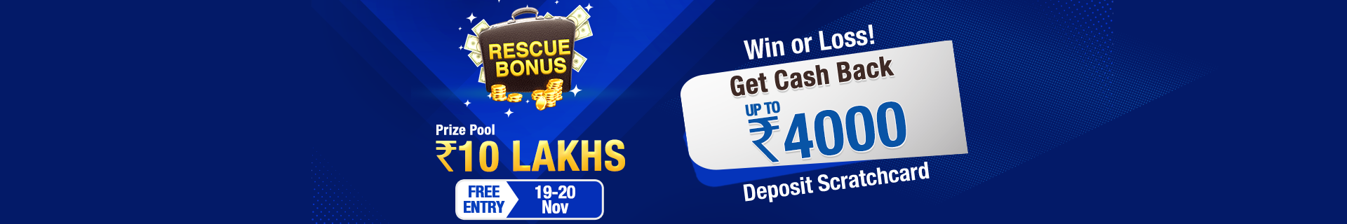 Rescue Bonus Deposit Cashback Contest