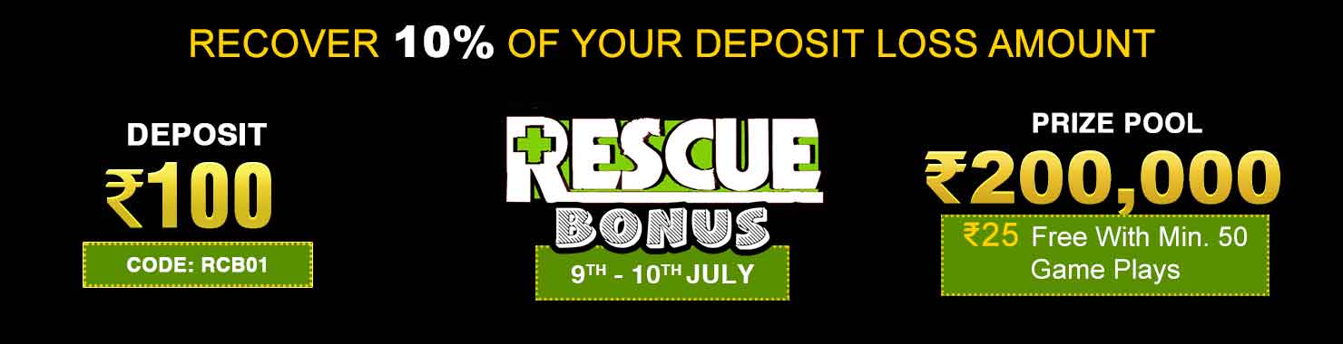 Rescue Bonus Deposit Cashback Contest