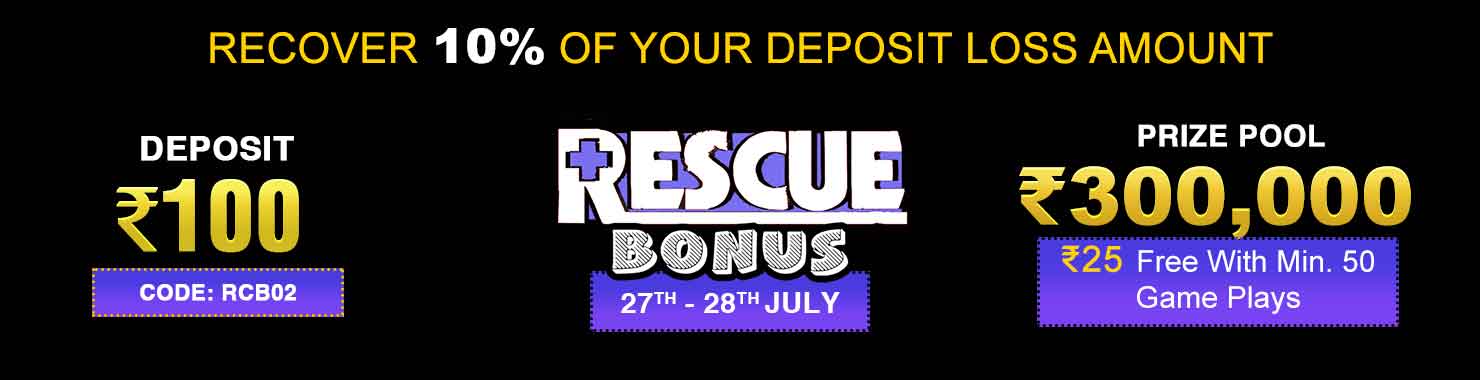 Rescue Bonus Deposit Cashback Contest