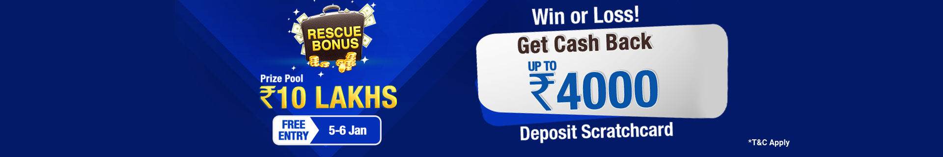 Rescue Bonus Deposit Cashback Contest