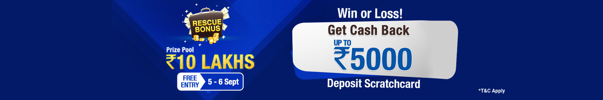 Rescue Bonus Deposit Cashback Contest