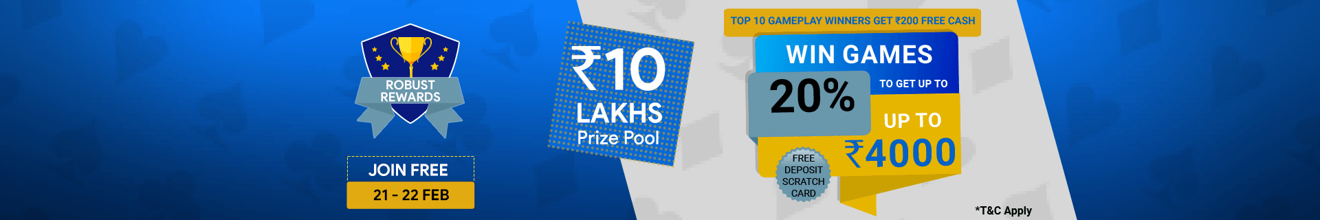 Robust Rewards Deposit And GamePlay Cashback Contest