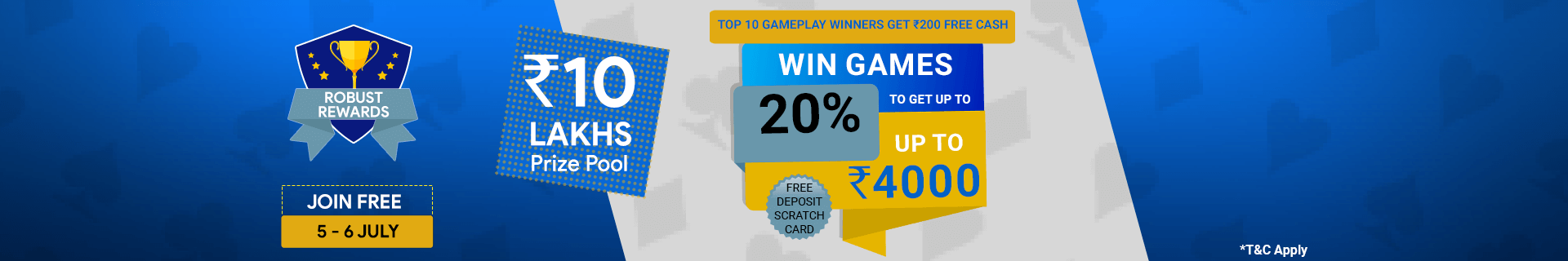 Robust Rewards Deposit And GamePlay Cashback Contest