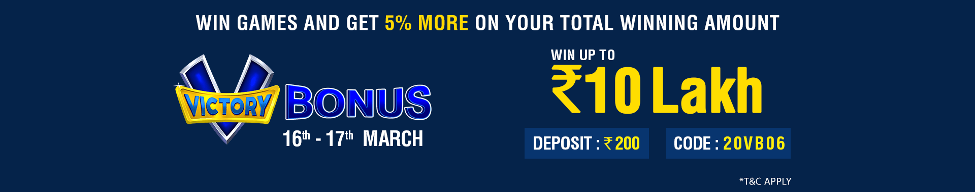 Victory Bonus Winner Cash Back Contest