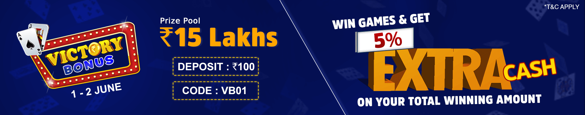 Victory Bonus Winner Cash Back Contest