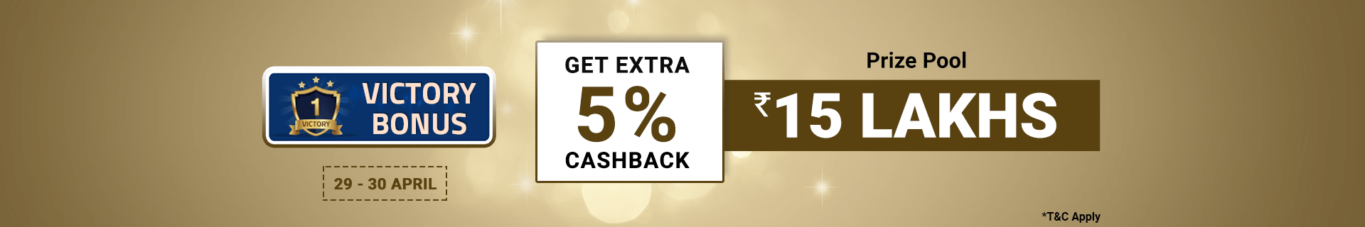 Victory Bonus Winner Cash Back Contest