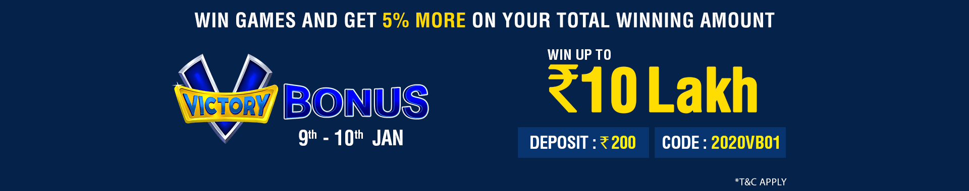 Victory Bonus Winner Cash Back Contest